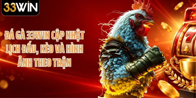 Đá gà 33WIN cập nhật lịch đấu, kèo và hình ảnh theo trận