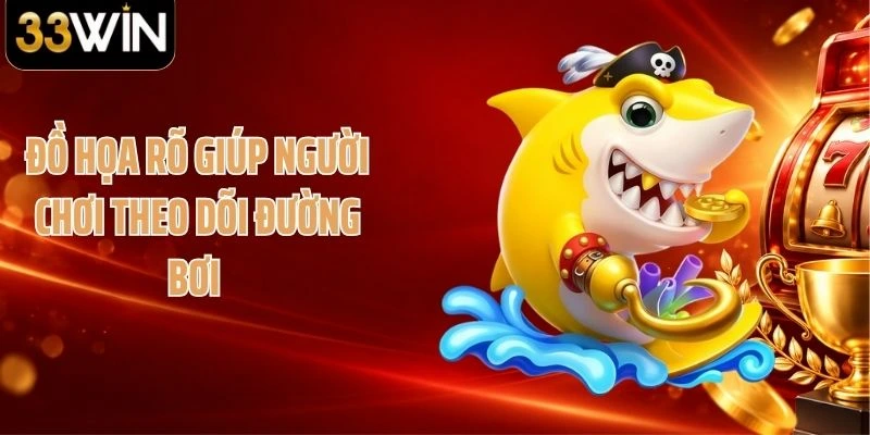 Đồ họa rõ giúp người chơi theo dõi đường bơi 